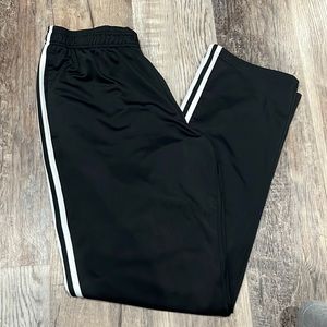 Black Adidas Joggers with White Stripes